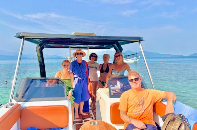 Group on private boat